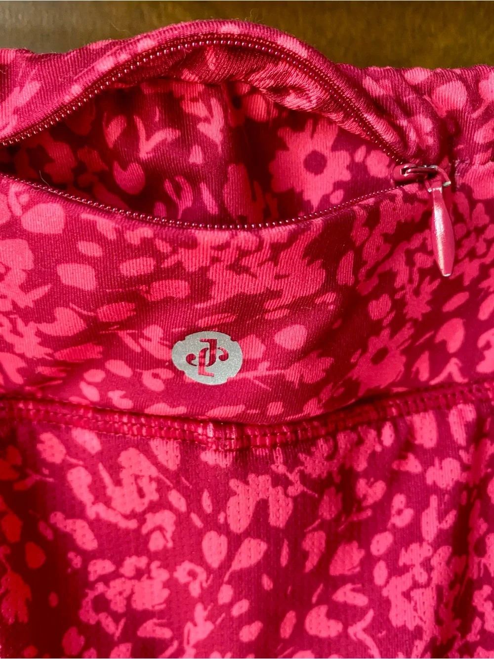 Jockey Red & Pink Floral Printed Skort Size XL, Zippered Pockets - Picture 9 of 12